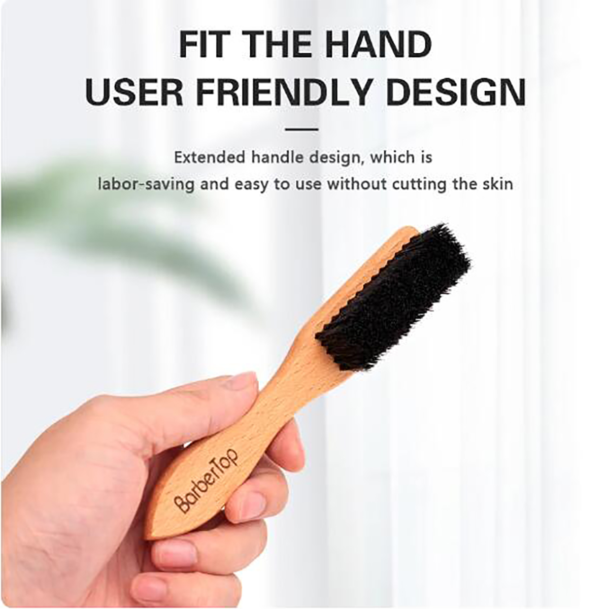 Hair Care For Men - 이발소 나무 손잡이 멧돼지 강모 수염