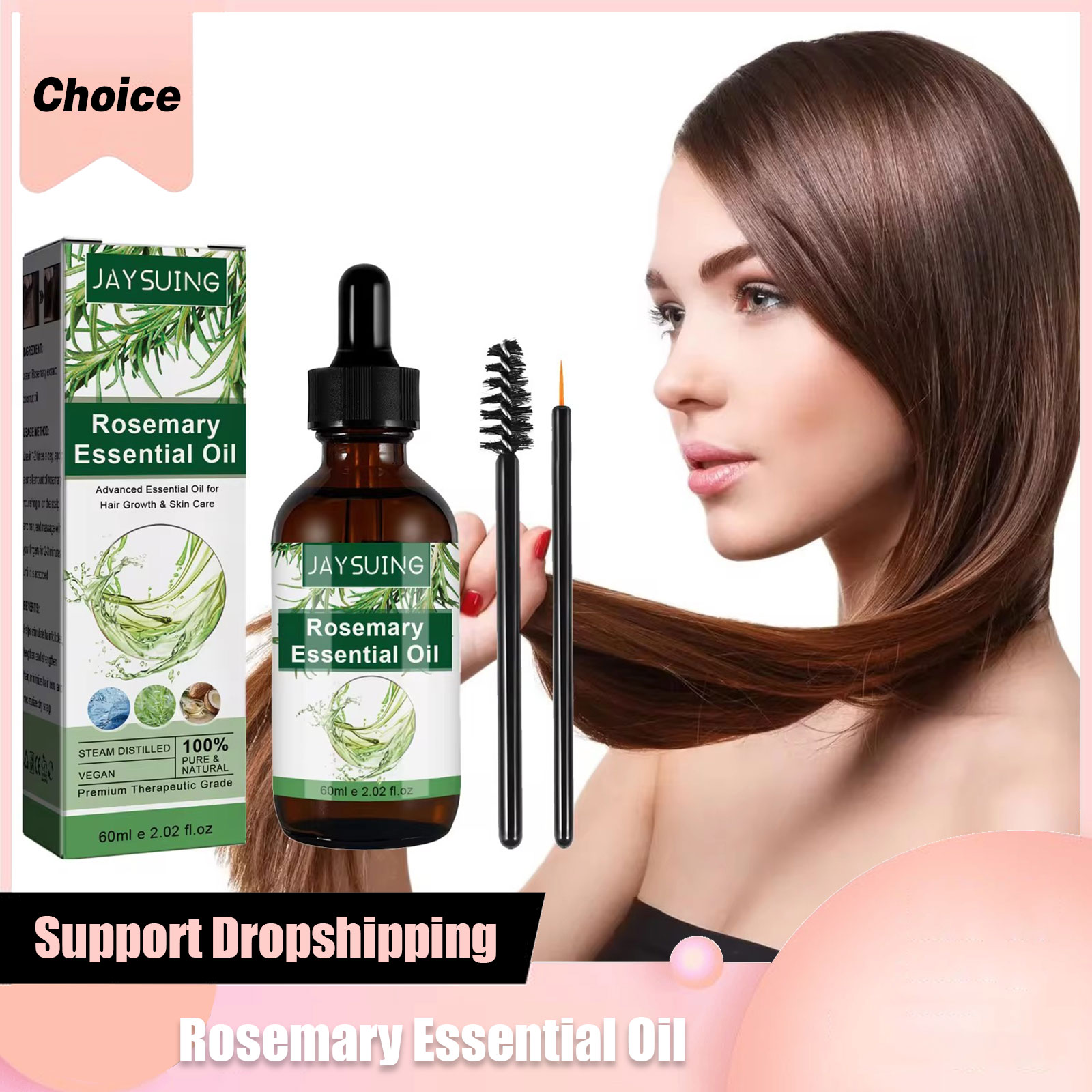 Hair Care For Hair Loss - 모발 성장용 로즈마리 에센셜 오일, 두피