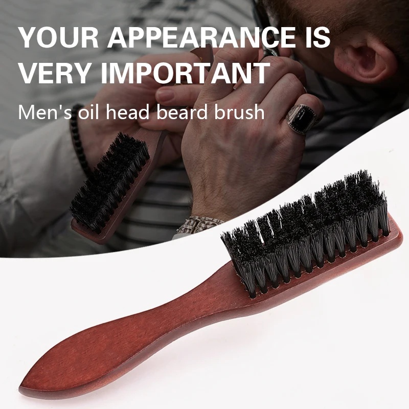 Hair Care For Men - 이발사 전문 나무 손잡이 멧돼지 강모
