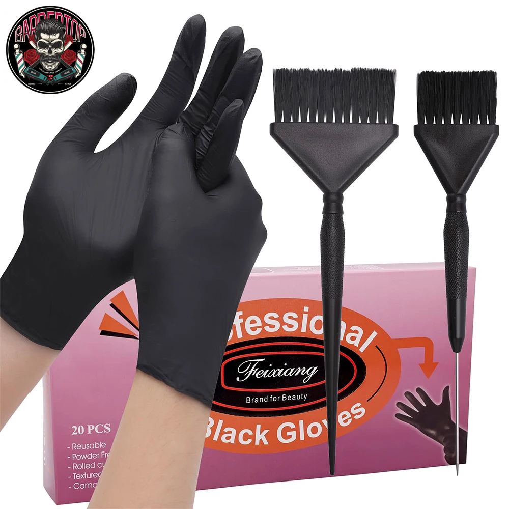 Hair Care Kit - 전문 고무 머리 염색 장갑 브러쉬