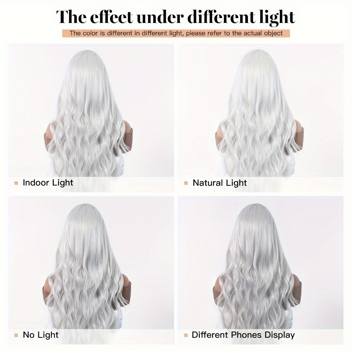 안신 브랜드 합성 섬유 가발: 은백색 자연스러운 큰 웨 - Hair Care Nature 리뷰 및 가격