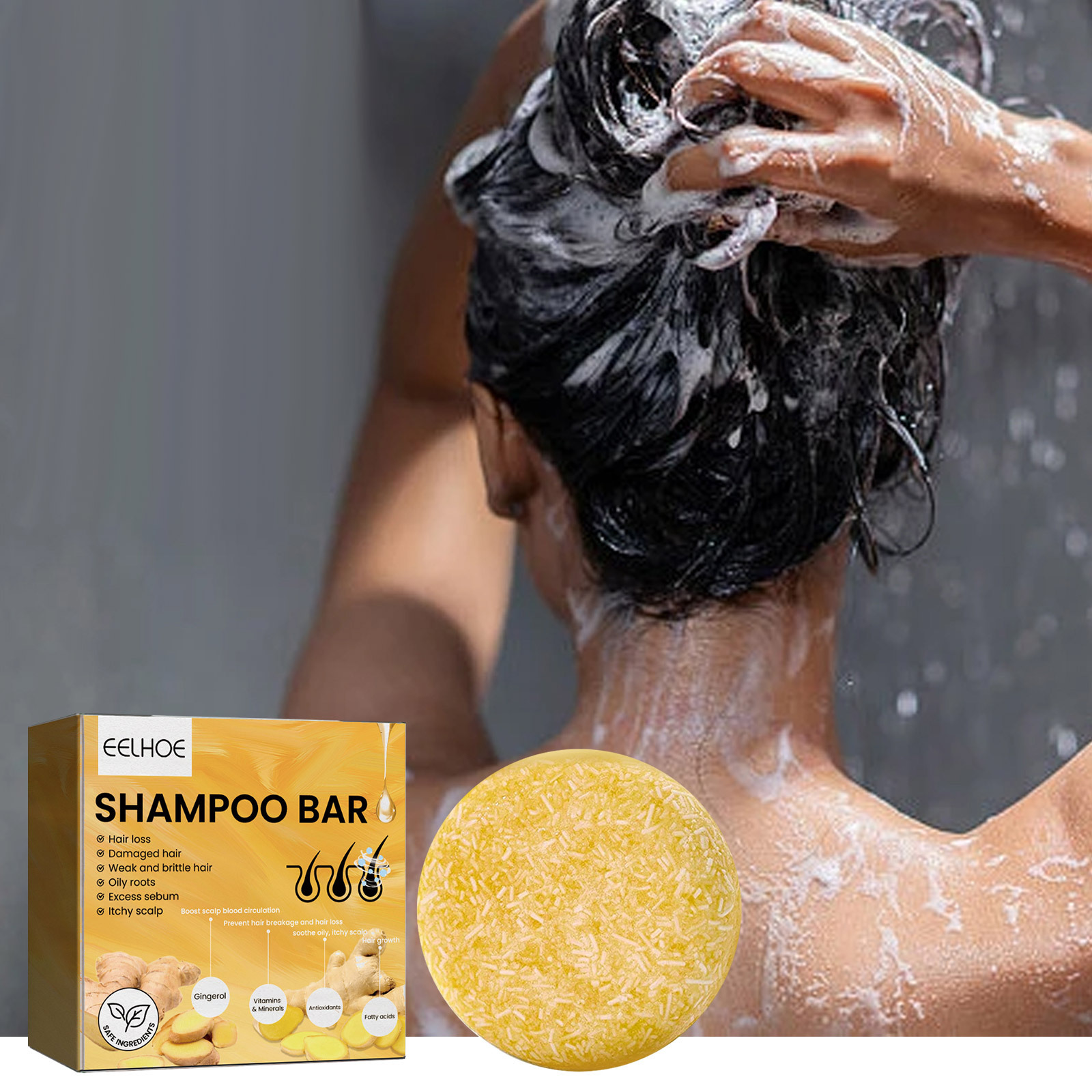 천연 생강 헤어 샴푸 바, 모발 뿌리 강화, 탈모 감소 - Hair Care For Hair Loss 리뷰 및 가격