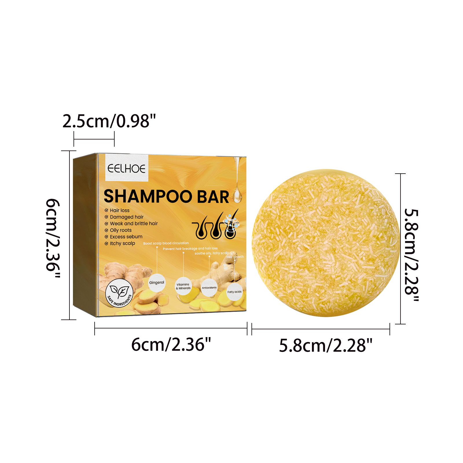 천연 생강 헤어 샴푸 바, 모발 뿌리 강화, 탈모 감소 - Hair Care For Hair Loss 리뷰 및 가격