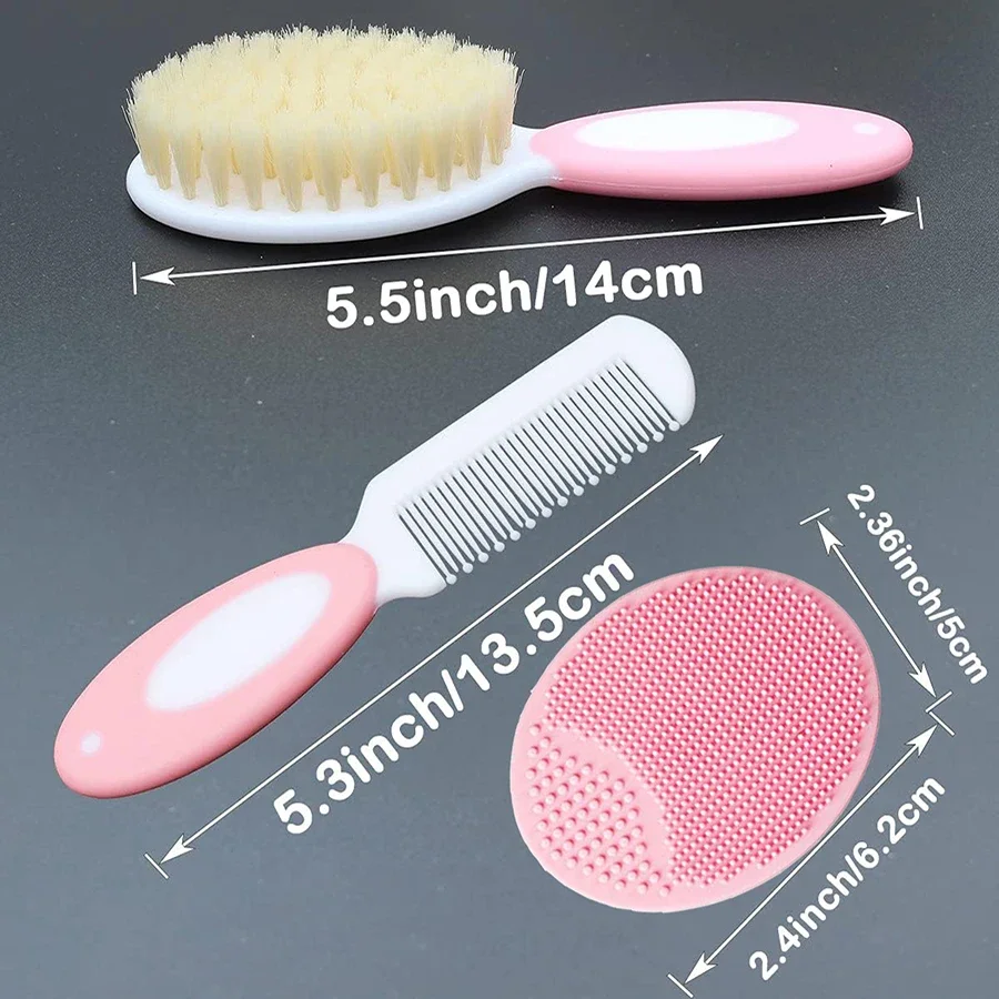 신생아용 아기 헤어 브러쉬 세트, 부드러운 강모 실리콘 - Hair Care Routine 리뷰 및 가격