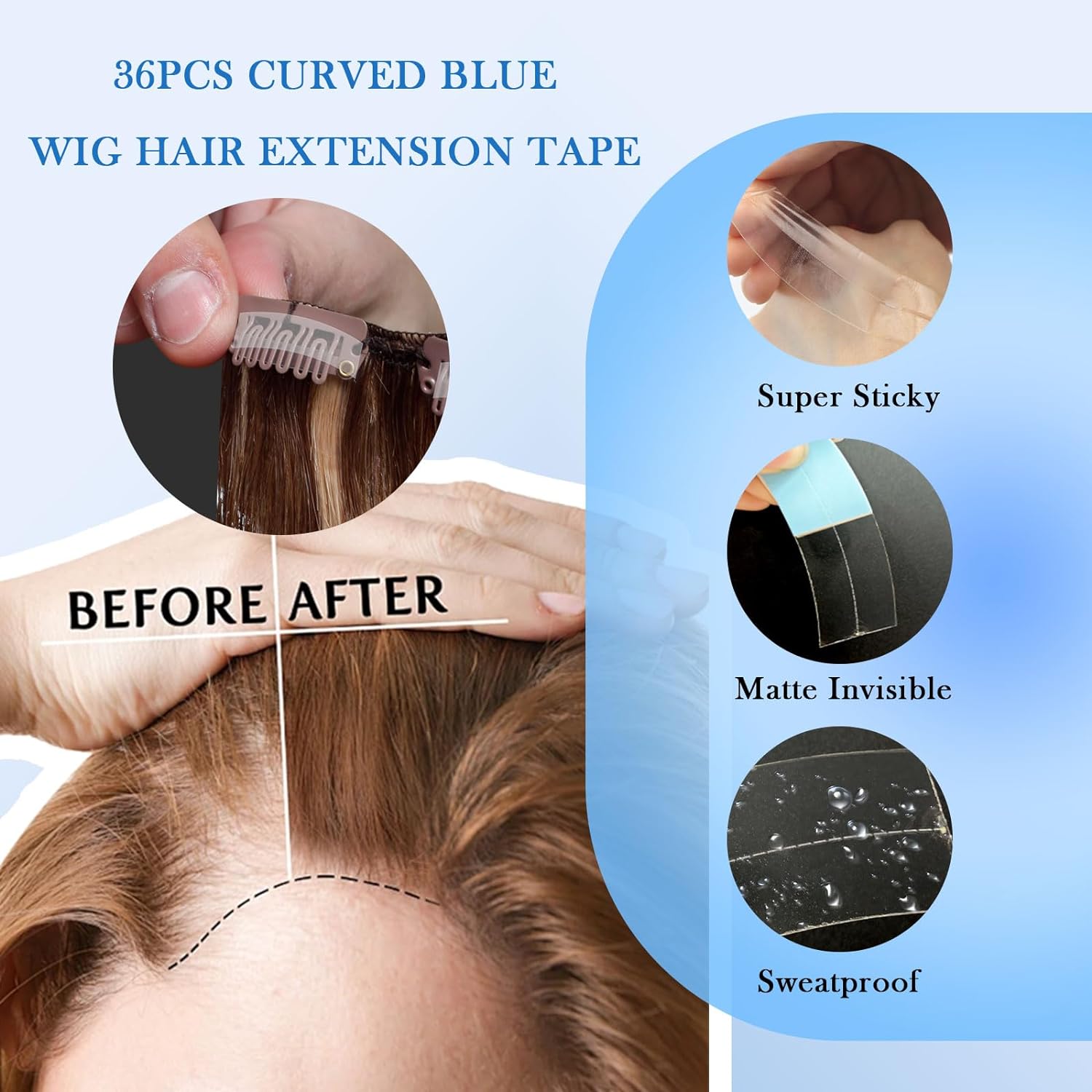 36 개/몫 Supertape 방수 헤어 테이프 레이스 - Hair Care Kit 리뷰 및 가격