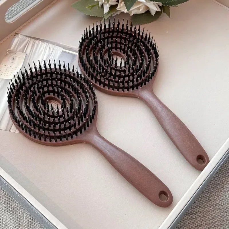 1개입 멧돼지털 라운드 엉킴풀이 헤어 브러쉬, 볼륨 및 - Hair Care Routine 리뷰 및 가격