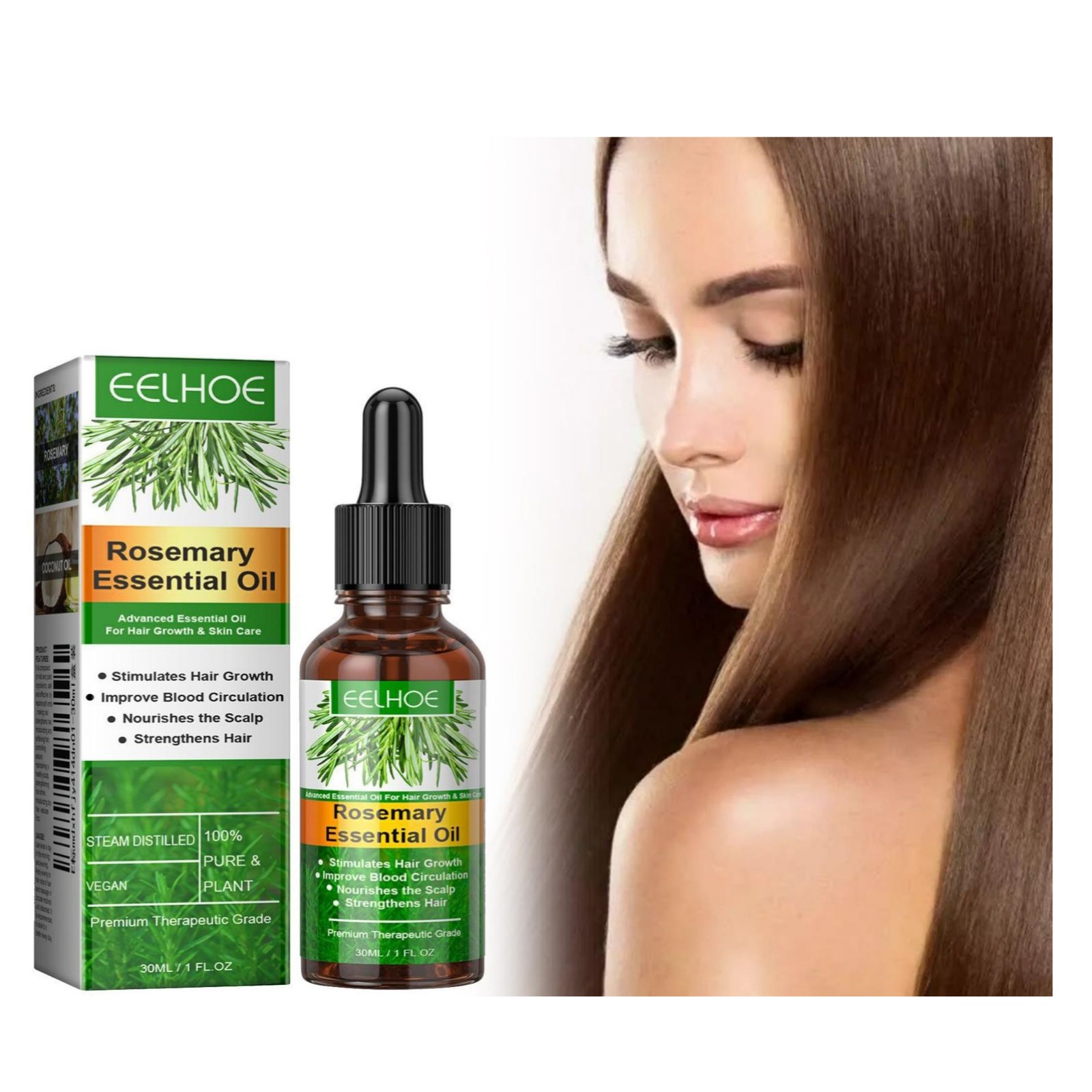 Eelhoe 로즈마리 헤어 케어 에센셜 오일 모발 강화 - Hair Care For Hair Loss 리뷰 및 가격