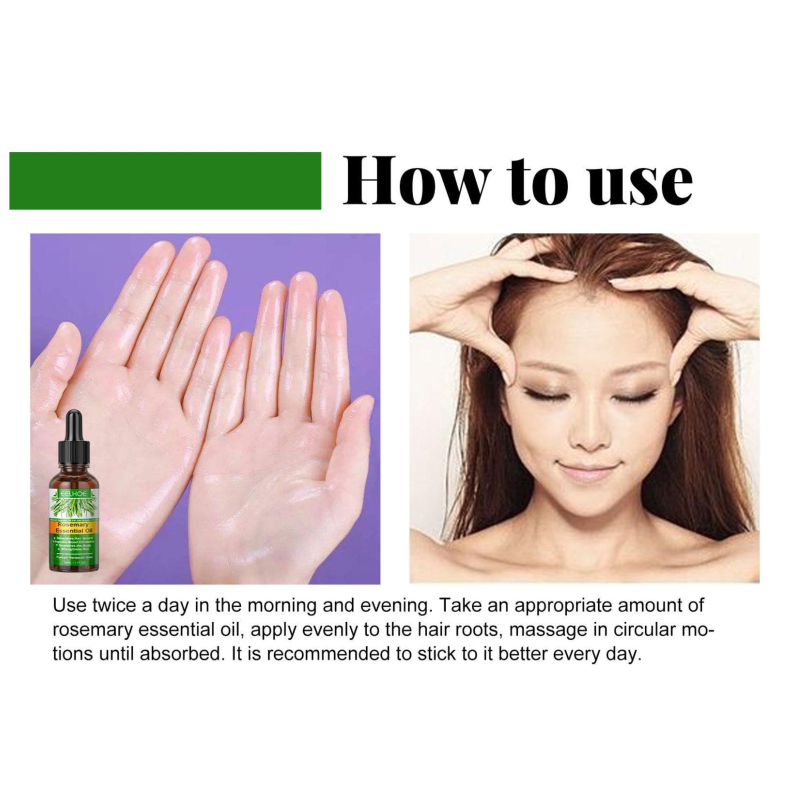 Eelhoe 로즈마리 헤어 케어 에센셜 오일 모발 강화 - Hair Care For Hair Loss 리뷰 및 가격