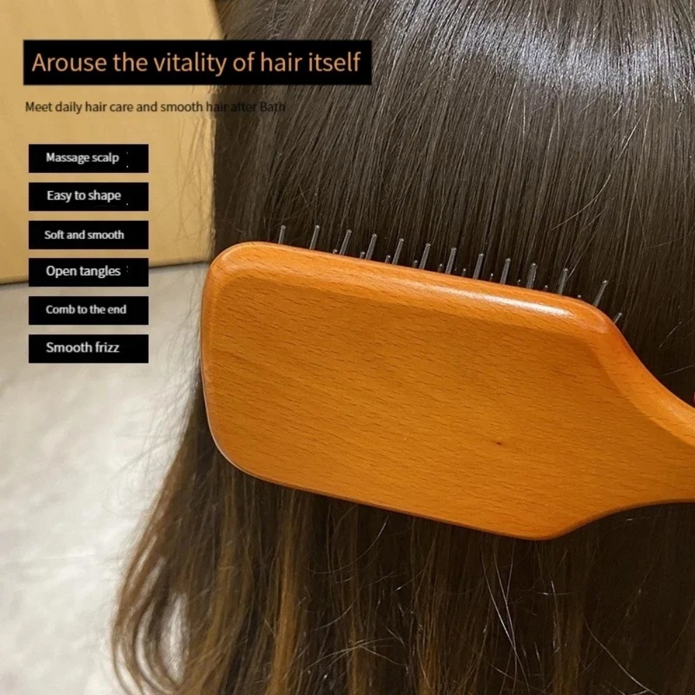 여성용 곱슬머리 두피 케어 마사지 빗 나무 에어백 헤어 - Hair Care For Hair Loss 리뷰 및 가격