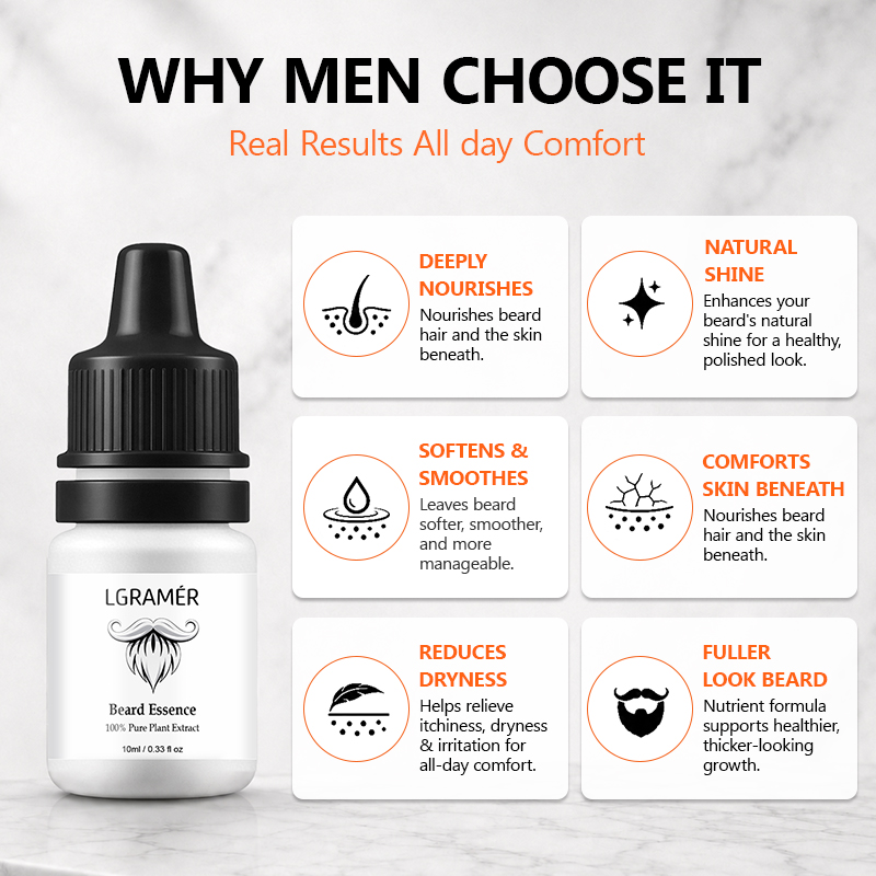 남성용 수염 성장 세럼은 얼굴 모낭에 영양을 공급하고  - Hair Care For Men 리뷰 및 가격