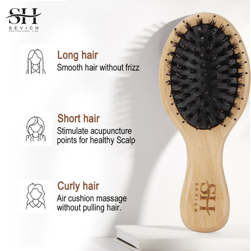 자연 멧돼지 강모 머리 푹신한 빗 나무 손잡이 헤어 브 - Hair Care Nature 리뷰 및 가격