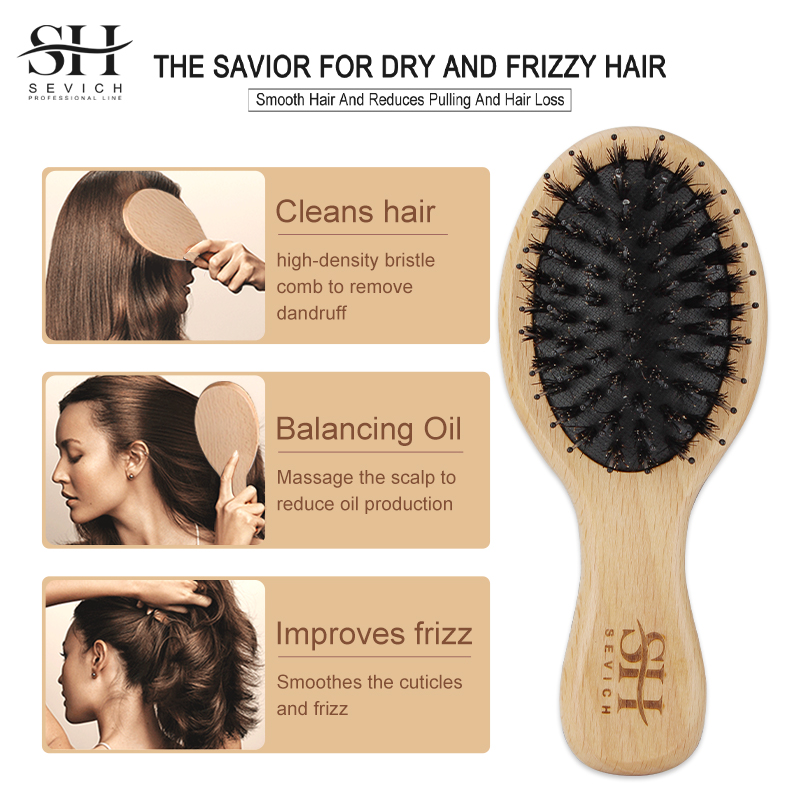 자연 멧돼지 강모 머리 푹신한 빗 나무 손잡이 헤어 브 - Hair Care Nature 리뷰 및 가격